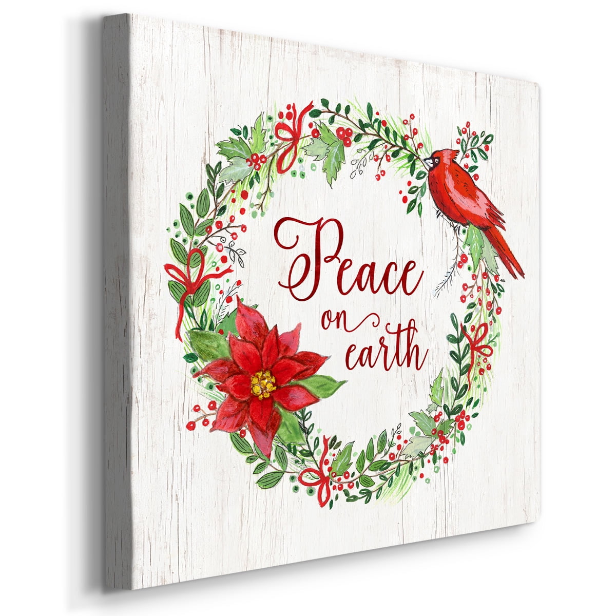 Peace on Earth Wreath- Gallery Wrapped Canvas