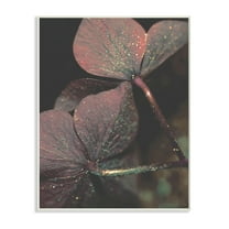 Stupell Industries Red Sparkle Petals Warm Tone Clover Detail Wall Plaque by Daphne Polselli