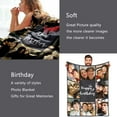 thumbnail image 4 of Personalized Photo Blankets for Girlfriend Boyfriend Gifts, Custom Wife Photo Blankets Flannel Blanket for Wife Husband Couples Gift, 4 of 6
