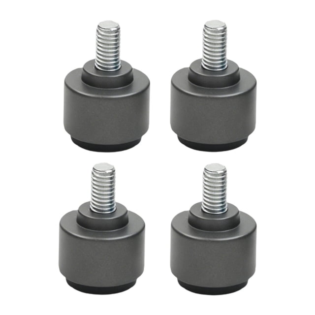 predolo 4 Pieces Screw in Table Leg Levelers Feet Easy Installation M8 Heavy Duty Height Gray