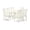 Off-White, variant on Rectangle Kitchen Dining Table Set - 5pc Table & 4 Chairs - Linen White Legs - Light Beige Fabric