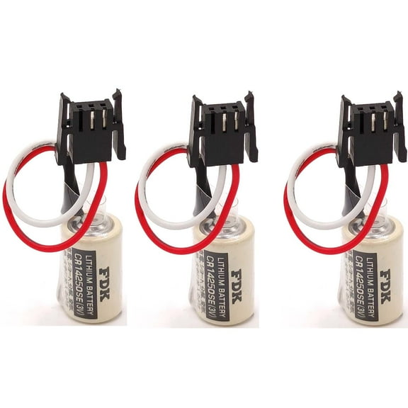 (3-PACK) FDK CR14250SE 3V Battery For 1747-BA PLC SLC500 PLC Battery 1800mAh Backup Power Supply