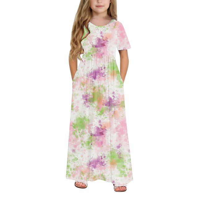 LOVZFMLL Robe de Noël Imprimée à Manches Longues Extensible Ligne A Robe de Récital Scolaire Robe à Manches Longues Col Rond