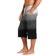 thumbnail image 5 of JoveMarine Men's Gradient Print Hawaiian Shorts with Drawstring, 7/8 Length Casual Beach Shorts for Summer Parties, Vacation and Daily Black L, 5 of 9
