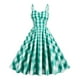 thumbnail image 1 of ICHUANYI Clearance Women's Fashion V-neck Sleeveless Vintage Printed Party Cocktail Dresses Stretchy Dresses(Green, L) ICHUANYI WER2023080801436, 1 of 8