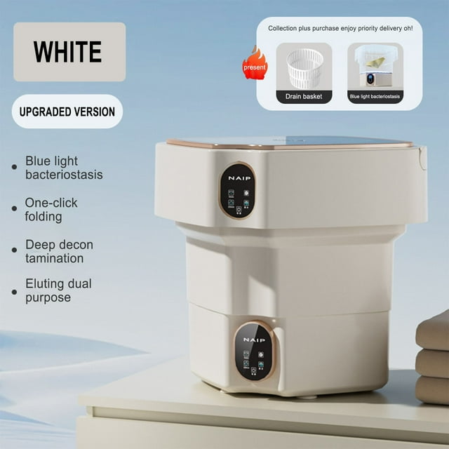 Kbndieu Folding Washing Machine Machine Wash Small Washing Machine Portable Home Folding Underwear Underwear Washing and Stripping Integrated Lazy Home Essentials