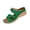 Green, variant on Womens Chunky Heel Wedge Sandals Hook Loop Slides Comfortable Open Toe Low Heel Shoes Arch Support for Walking Beach Flats Pink 36
