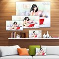 thumbnail image 3 of Jolie Femme avec Ordinateur Portable - Impression sur Toile Portrait, 3 of 4