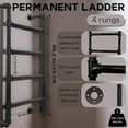 thumbnail image 6 of 4-Step Wall-Mounted Ladder – Basement Egress Window Well Exit – 4 Rung Wall-Fixed Ladder, 6 of 9