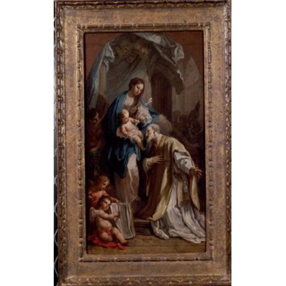 Posterazzi SAL3824494344 St. Filippi Neri Adoring Virgin & Child Sebastiano Conca 1680-1764 Italian Poster Print - 18 x 24 in.