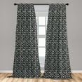 thumbnail image 4 of Ambesonne Leopard Print Curtains, Geometric Wild Cat, Pair of 28"x63", Salmon and Pale Seafoam, 4 of 4