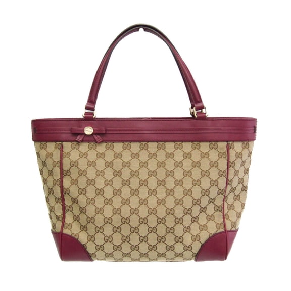 Pre-Owned Gucci GG Canvas Mayfair Ribbon 257061 Women's GG Canvas,Leather Tote Bag... (Good)