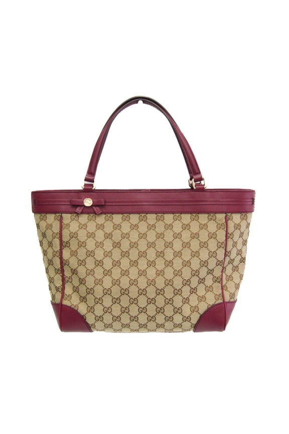 Pre-Owned Gucci GG Canvas Mayfair Ribbon 257061 Women's GG Canvas,Leather Tote Bag... (Good)