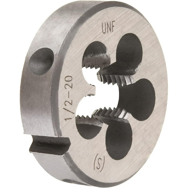 HUGFEGWE 1/2-20 Round Die, Machine Thread Right Hand Threading Die, Alloy Tool Steel 1pcs CJB91-23397