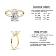 thumbnail image 6 of Cora Jewellery 4.8CT Radiant Moissanite Engagement Ring for Women, Solitaire Hidden Halo Ring, 10K Yellow Gold, 6 of 7
