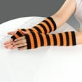 thumbnail image 2 of CSChome Acrylic Gloves Cozy Striped Woolen Gloves - Gift Mid-Length Autumn Keep Warm, 2 of 6