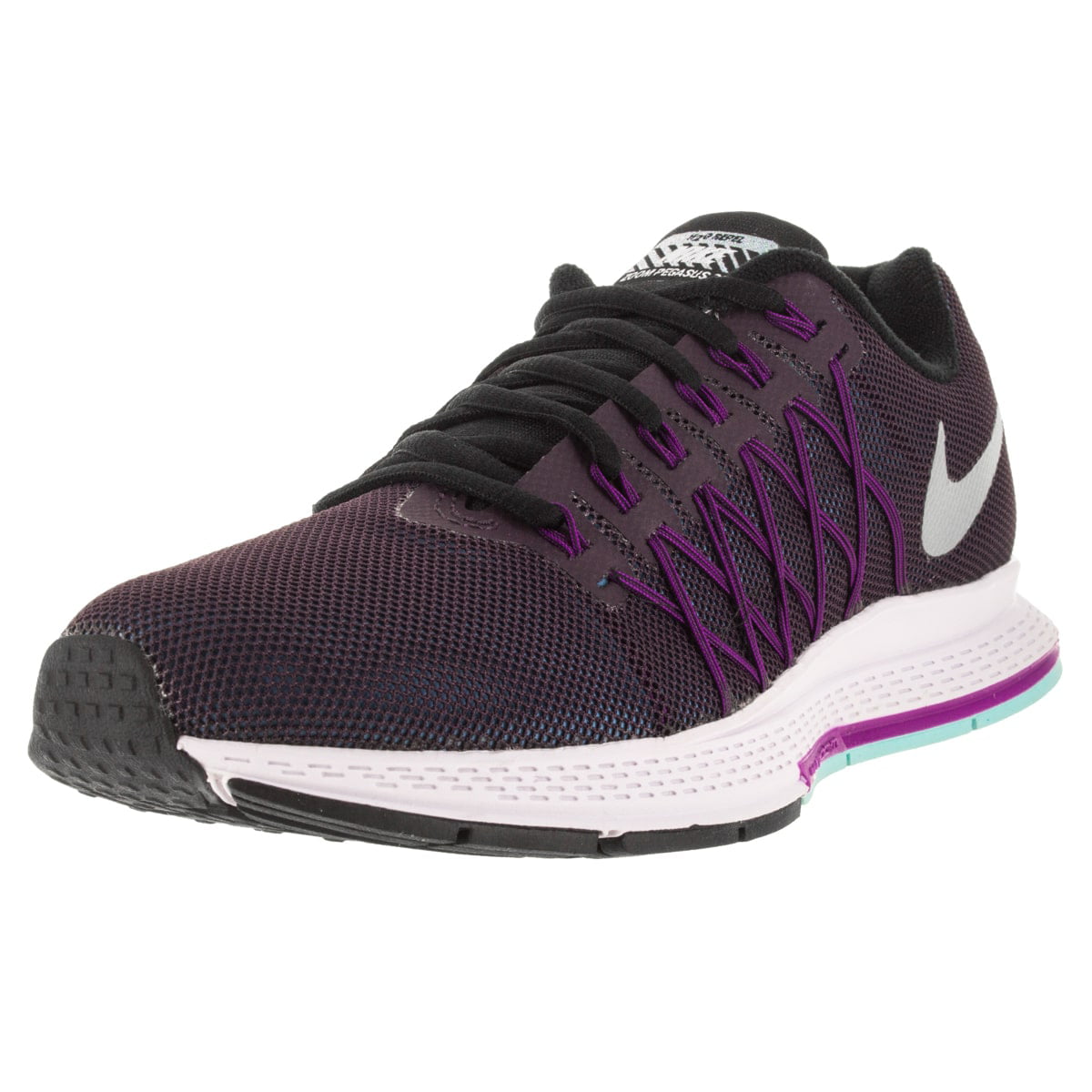 Nike Women's Air Zoom Pegasus 32 Flash Nbl Purple/Rflct Slvr/Vvd Purple Running Shoe -