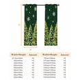 thumbnail image 6 of Fsddascl Christmas Snowflakes Blackout Curtains for Bedroom/Living Room, Thermal Insulated Kitchen Curtains, Xmas Winter Pine Trees Green Grommet Darkening Window Treatment Drapes 52"x63"x2, 6 of 6