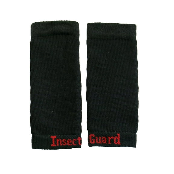 InsectGuard Permethrin Treated Tick Gaiters/Sleeves and Mosquitoes Flies Chiggers & More Insect Repellent Extra Wide 7 Inch Long Pair (Black XW)