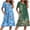 Blue Floral/ Floral Green, variant on 2 Pack House Dresses for Women with Pockets Short Sleeve Moo Moos Floral Print Mumu Dresses Moo Moos for Women