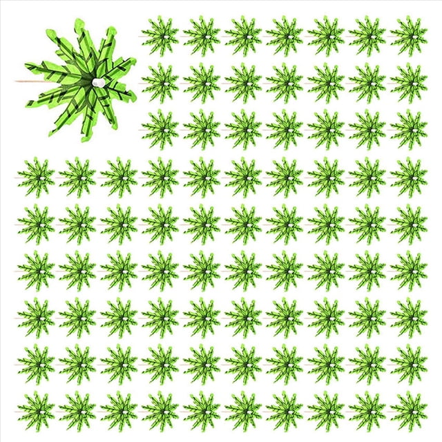120 Piezas de Paraguas de Papel de de Tropical Verde Selecciones de Sombrillas de CóCtel Selecciones de Cupcakes para Fiesta Hawaiana