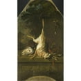 thumbnail image 2 of Dirk Valkenburg 15x24 Gold Ornate Framed and Double Matted Museum Art Print Titled - Still Life with Dead Hare and Partridges (1717), 2 of 4