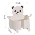thumbnail image 7 of Pebbuoy Bedside Phone Charging Storage Bracket Wall Mounted Self-adhesive Punch-free Anti-slip Cartoon Bear Shape with Multi Hooks Phone Holder Organizer, 7 of 7