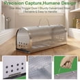 thumbnail image 4 of Deago 2 Pack Galvanized Metal Rat Trap Cage, High Sensitivity Humane Live Catch Mouse Cage with Foot Pedal, Portable Continuous Rodent Catcher for Indoor and Outdoor, 4 of 9