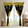 thumbnail image 2 of Yellow Rose 30%-50% Blackout Curtains Glitter Galaxy Curtains for Living Room,Sequin Fluid Art Curtains And Drapes 2 Panels (52Wx84L), 2 of 5