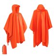 thumbnail image 5 of Kilaqueen Hooded Rain Poncho for Adults Hiking Camping Portable Waterproof Lightweight Rain Coat for Men Women Reusable Rain Jacket for Emergency Outdoor, 5 of 9