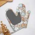 thumbnail image 4 of Zufioo Lovely Bear Print Silicone Anti-Scalding Gloves, Kitchen Hanging Rope Gloves, Kitchen Utensils Suitable for Barbecue, Baking, Cooking, 4 of 6