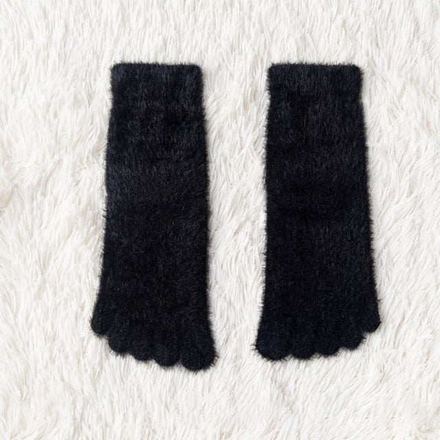 Calcetines de cinco dedos Yinane transpirables de Nylon negro