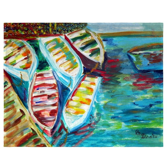Betsy Drake PM1142 Six Rowboats Place Mat - Set of 4