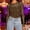 Coffee, variant on Womens Sparkly Mesh Sheer Long Sleeve T Shirts Crew Neck Sexy See Through Blouses Party Going Out Tops
