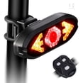 thumbnail image 1 of Smart Bike Tail Light with Turn Signals, USB Rechargeable Wireless Bicycle Turn Signal Lights, Remote Control Waterproof Rear Safety Warning Light for ebike Scooters, 1 of 5