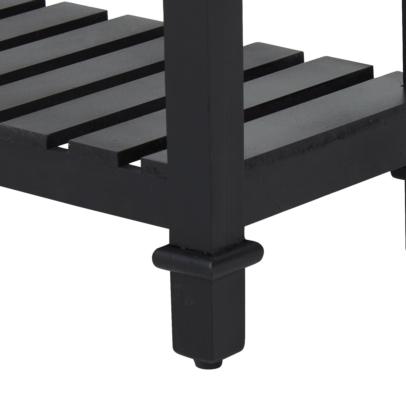 Kinbor Narrow Console Sofa Table Entryway Hallway Decoration, Modern Nightstand Side Table Accent Furniture with Drawers Shelf, Black