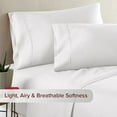 thumbnail image 3 of HC Collection 1500 Thread Count Egyptian Quality 2pc set of Pillow Cases, Silky Soft & Wrinkle Free, Queen/Standard, White, 3 of 7