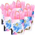 thumbnail image 2 of Bolsas de regalo DjinnGlory en miniatura con diseño floral de acuarela con pañuelos, paquete de 24, 2 of 9