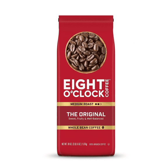 Eight O'Clock Coffee, The Original, Medium Roast, Whole Bean Coffee, 38 oz Bag