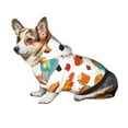 thumbnail image 6 of Goofa Fall Pumpkins Pattern Small Dog Sweater Hoodies Pet Grey Hooded Soft Fleece Sweatshirts with Pocket Fall Winter Puppy Cat Sweaters Warm Clothes-X-Small, 6 of 8
