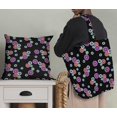 thumbnail image 5 of Soimoi Black polyester Crepe Fabric Artistic Flower & Geometric Decor Fabric Printed Yard 42 Inch Wide, 5 of 5