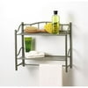 CreativeWare Home Complete Bath Organizer 2 Shelf with Towel Bar Nickle Finish