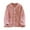 Lounge Jackets-Pink, variant on Gamivast Thick Fleece Jacket Women Lounge Button Down Raglan Long Sleeve Pajama Tops with Pockets Casual Loose Crew Neck Solid Outerwear Winter Warm Clothing
