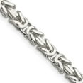thumbnail image 7 of 925 Sterling Silver 6mm Square Byzantine Chain 24 Inch, 7 of 7