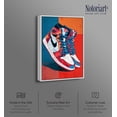 thumbnail image 2 of Primary Sneakers Shapes Canvas Print Retro Wall Decor by Notoriart, White Frame, 16 x 24, 2 of 5
