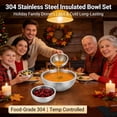 thumbnail image 4 of 304 Stainless Steel Insulated Salad & Dipping Bowl,Stainless Steel Mixing Bowls, Double Wall Serving Bowl - Insulated Hot & Cold Dish for BBQs,Dual-Temperature Magic,For Cold Dips & Hot Foods (S), 4 of 7