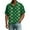 Dark Green, variant on Men's St. Patrick's Day Shamrock Polo Shirt Short Sleeve Half Zip Casual Top