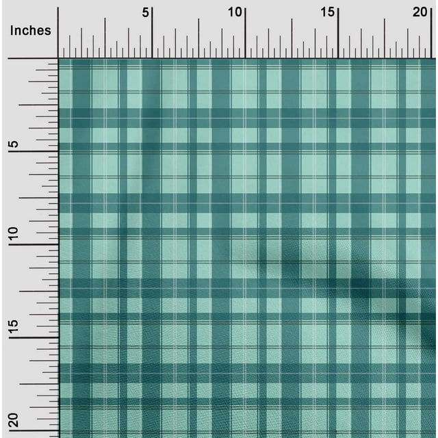 oneOone Silk Tabby Fabric Madras Check Print Sewing Fabric BTY 42 Inch Wide