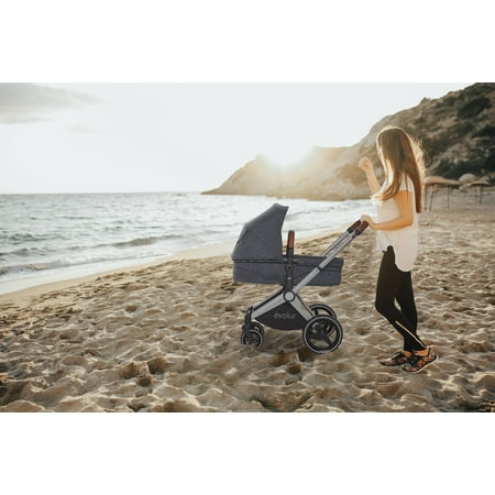 Evolur Nova Reversible Seat Stroller, Navy