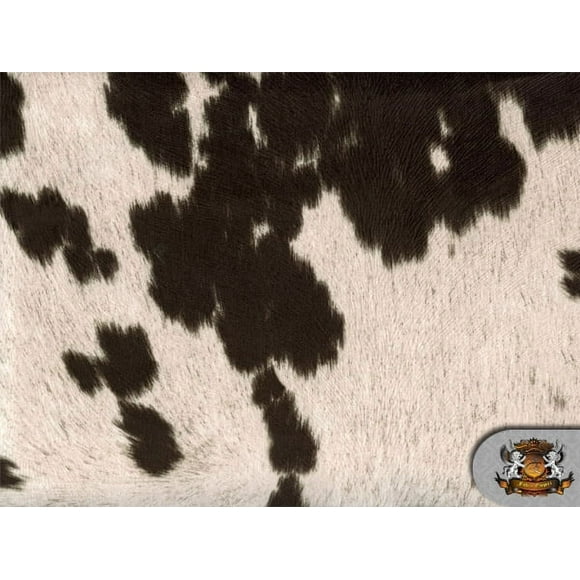 Suede Velvet Cow print fabric Udder Madness Upholstery BLACK / 54" Wide / Sold By The Yard